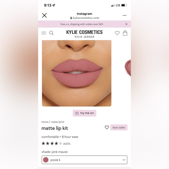 Kylie cosmetics lip kit in the shade Posie K - Picture 1 of 8